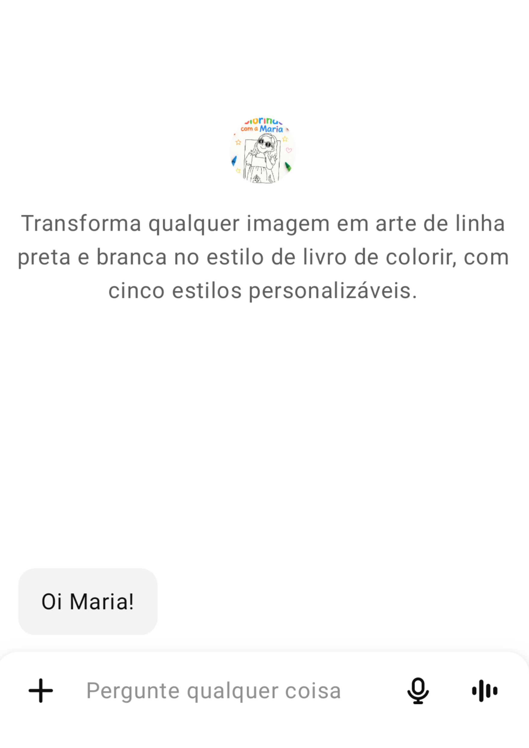 Acesse o GPT Colorindo com a Maria